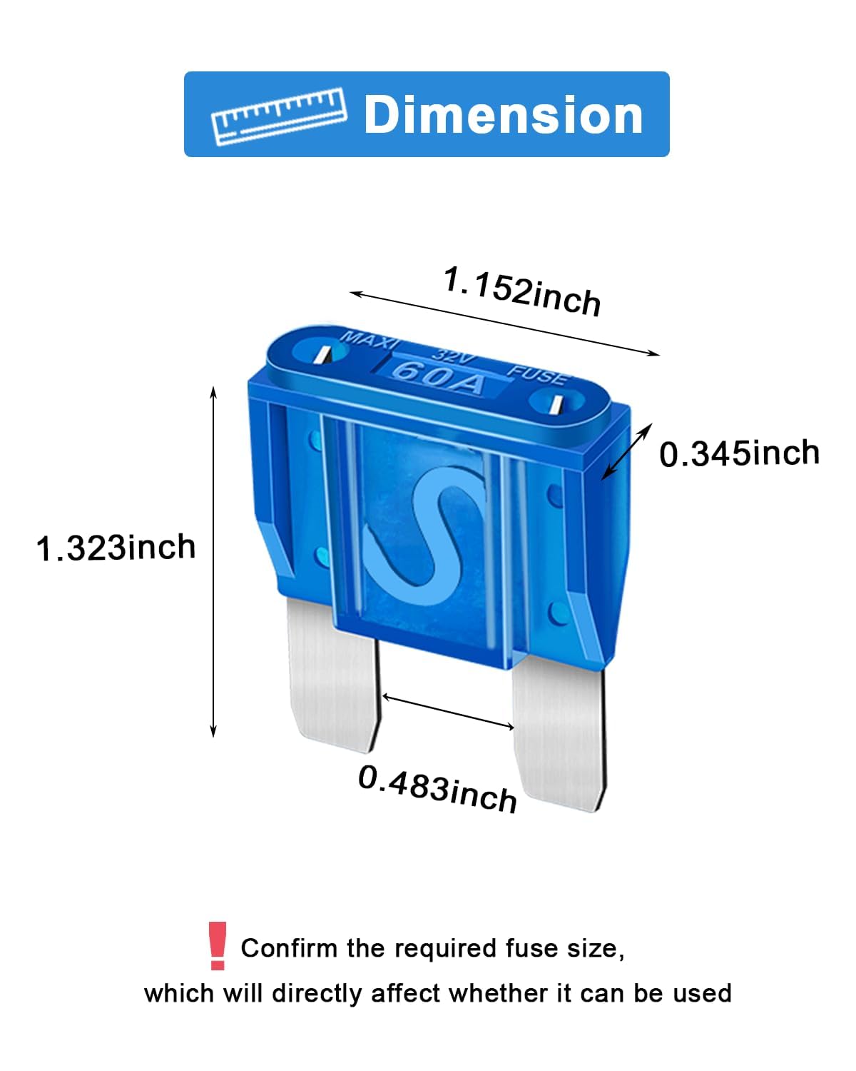 30 Pcs Maxi Fuses Assortment Kit - 32V Blade Automotive Fuse For Auto, Car, Truck, Rv (20A, 30A, 40A, 50A, 60A, 70A, 80A, 100A)