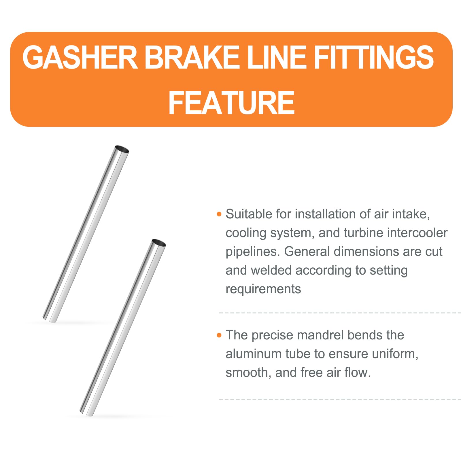 Gasher 1Pcs Aluminum Alloy Tube 1.25''Od Length 12   (300Mm) Intercooler Pipe For Intake And Cooling Systems