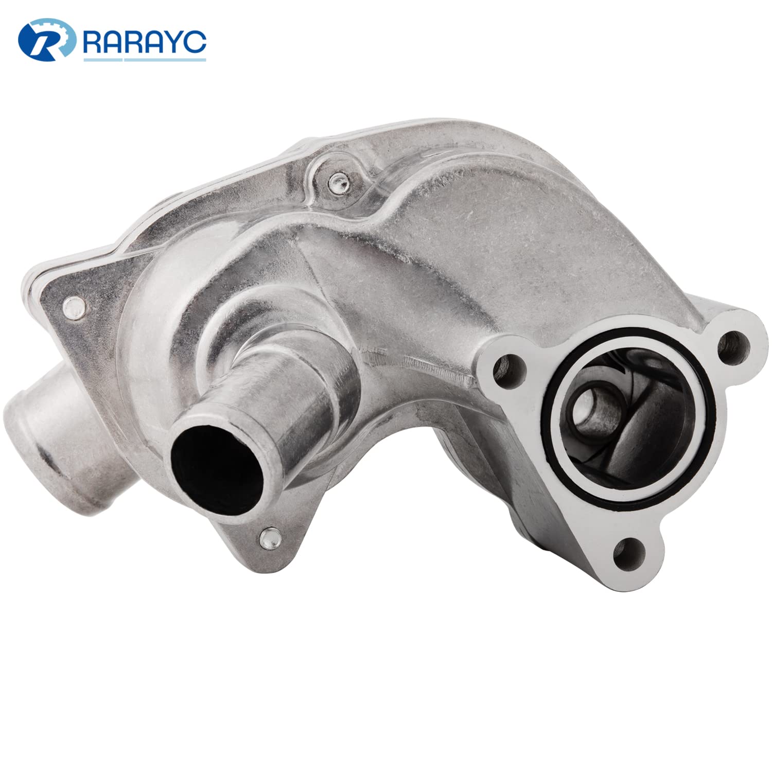 Rarayc Aluminum Thermostat Housing Kit Ford Coolant Compatible With Explorer 2002-2010 Mercury Mountaineer 2002-2010 4.0L V6