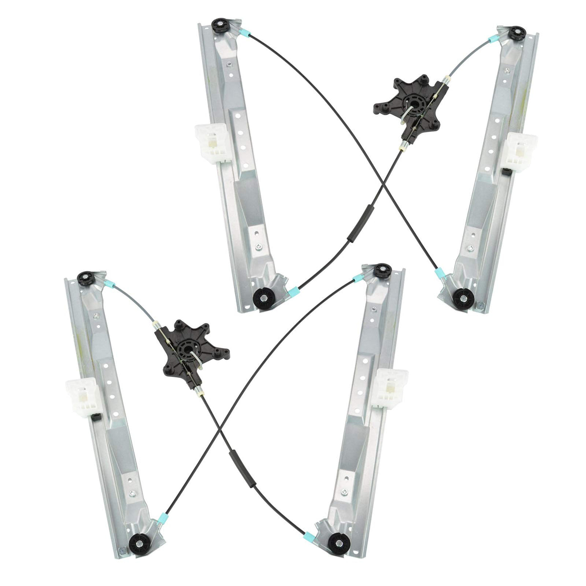 Trq Front Power Window Regulator Set Compatible With 2008-2016 Chrysler Town & Country 2008-2018 Dodge Grand Caravan 2012-2015 R