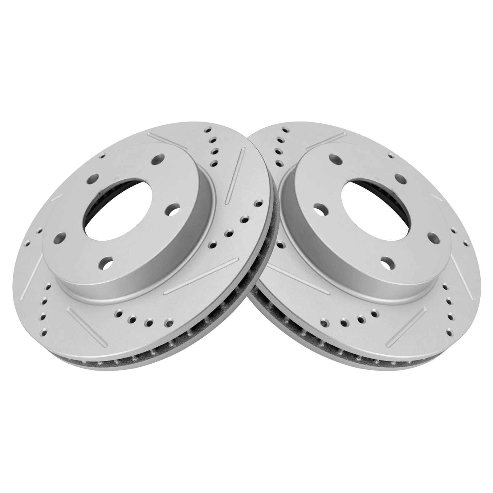 Trq Performance Brake Rotor Drilled & Slotted G-Coated Front Or Rear