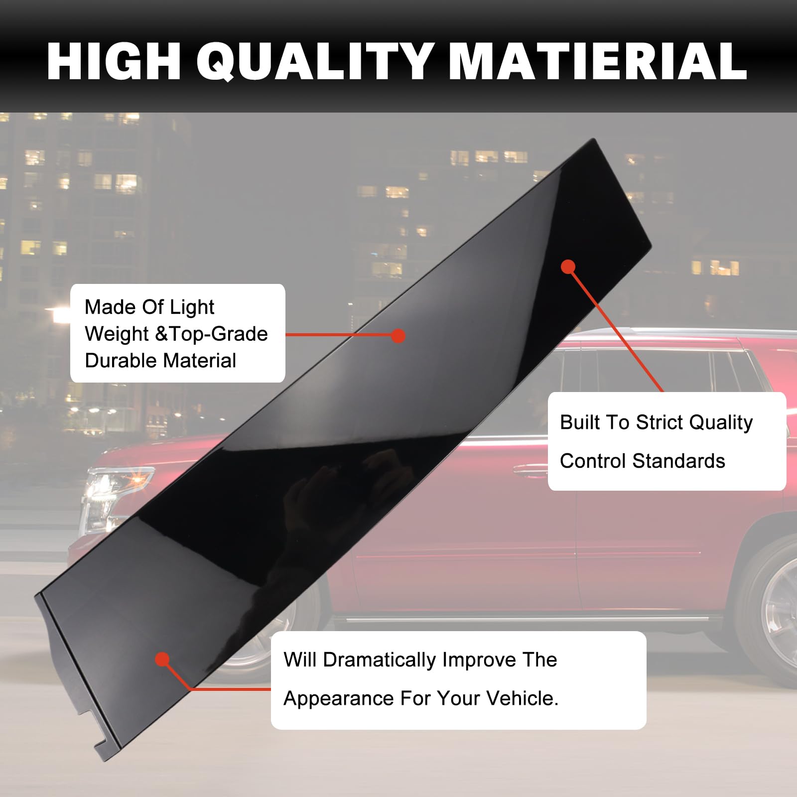 926-245 Rear Driver Side Rearward Door Applique Molding Compatible with Cadillac Escalad Chevrolet Tahoe GMC Yukon 2015-2018 842