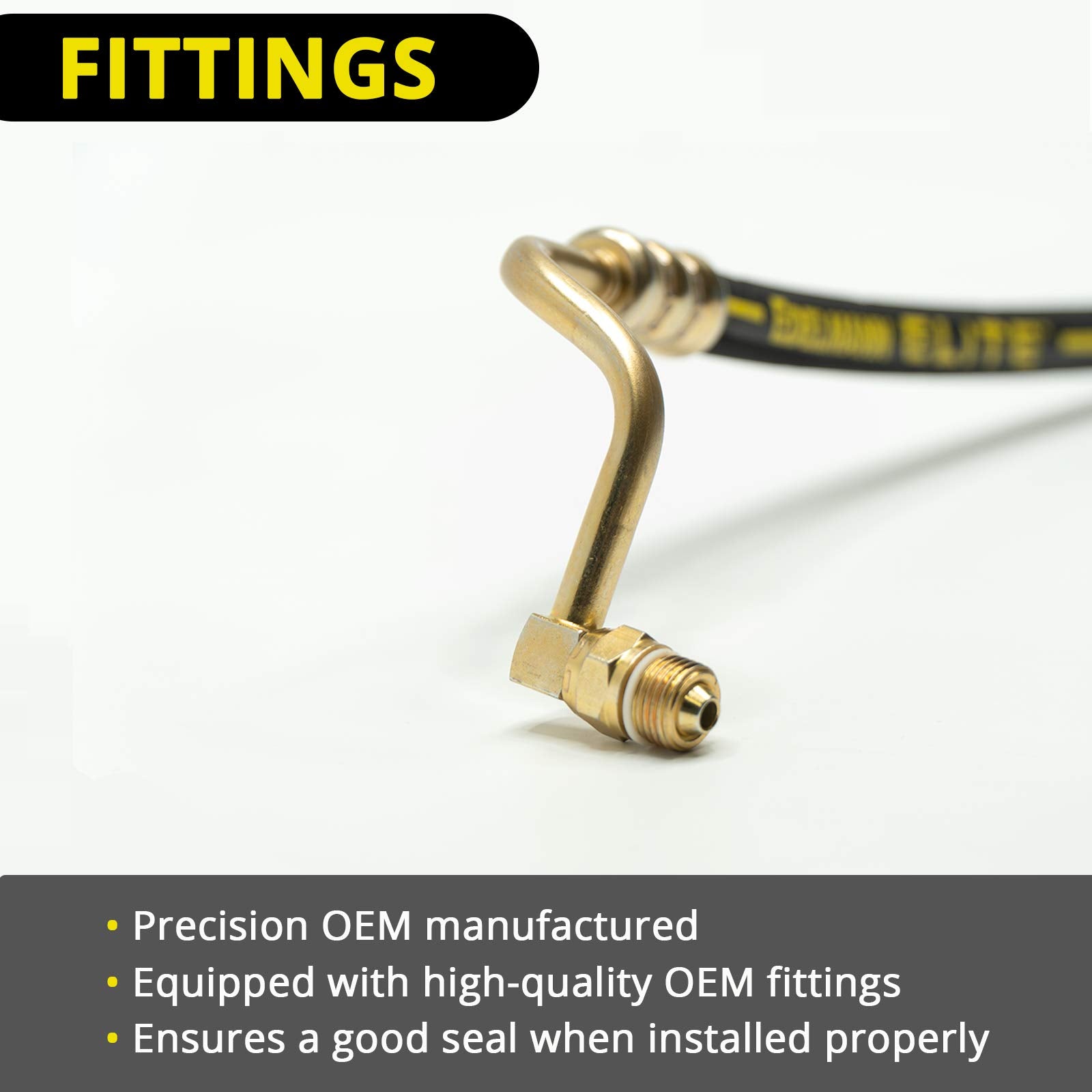 Edelmann Elite 92084E Power Steering Pressure Hose - Car Accessories and Equipment, For Various 2010-01 GM Silverado, Sierra; V-