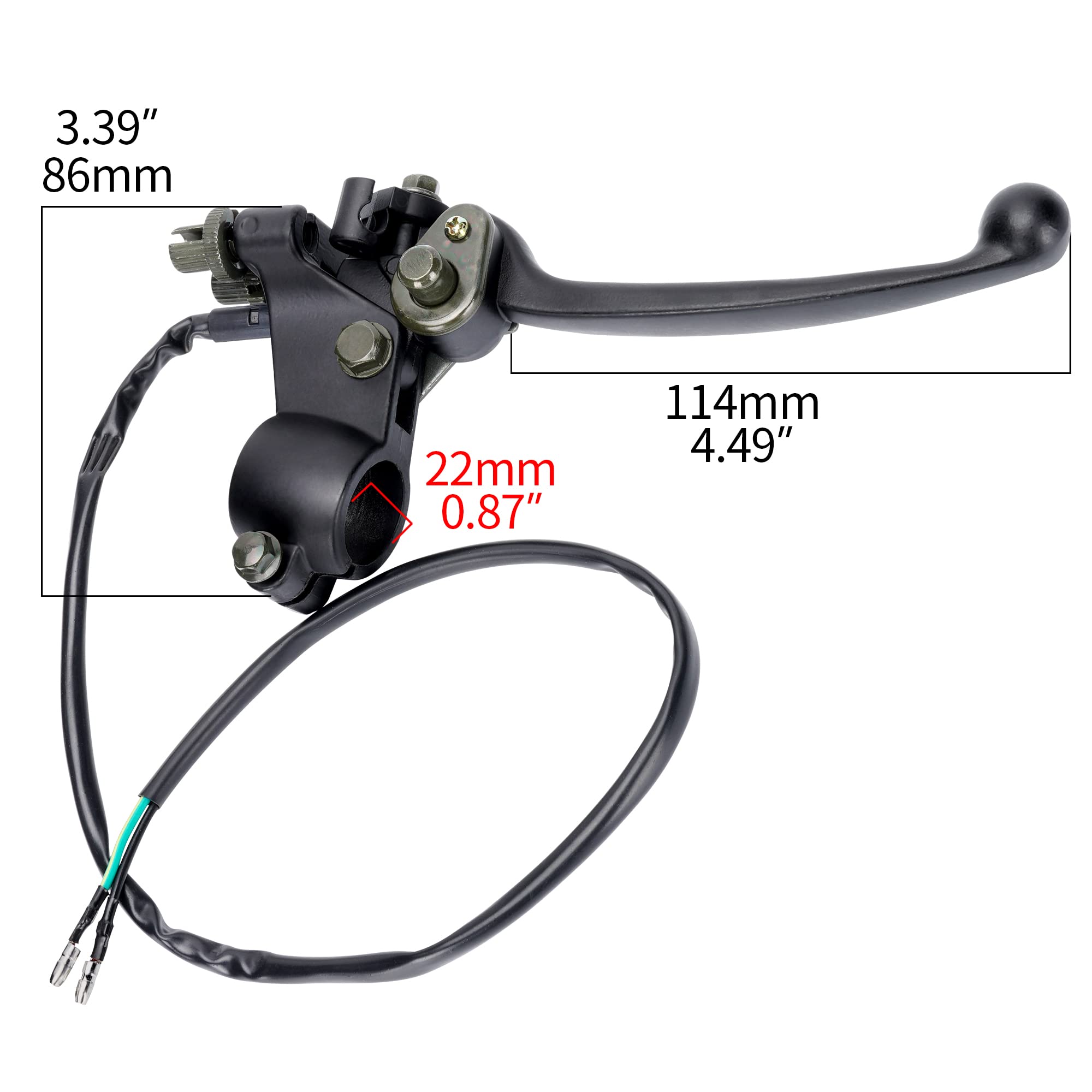 Weiyingsi Dual Cable Wire Right Brake Lever For Atv Quad Go-Kart Gasoline E Bicycle