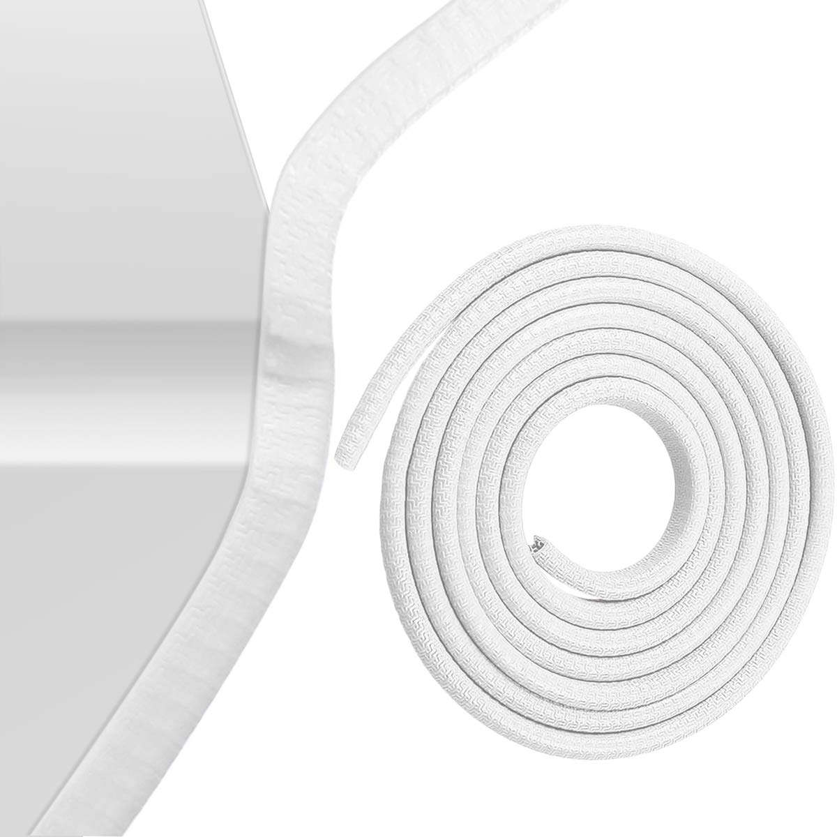 Car Door Edge Guards,Rubber Seal Protector U Shape Edge Trim Door Edge Protection Fit for Most Car (16FT, White)