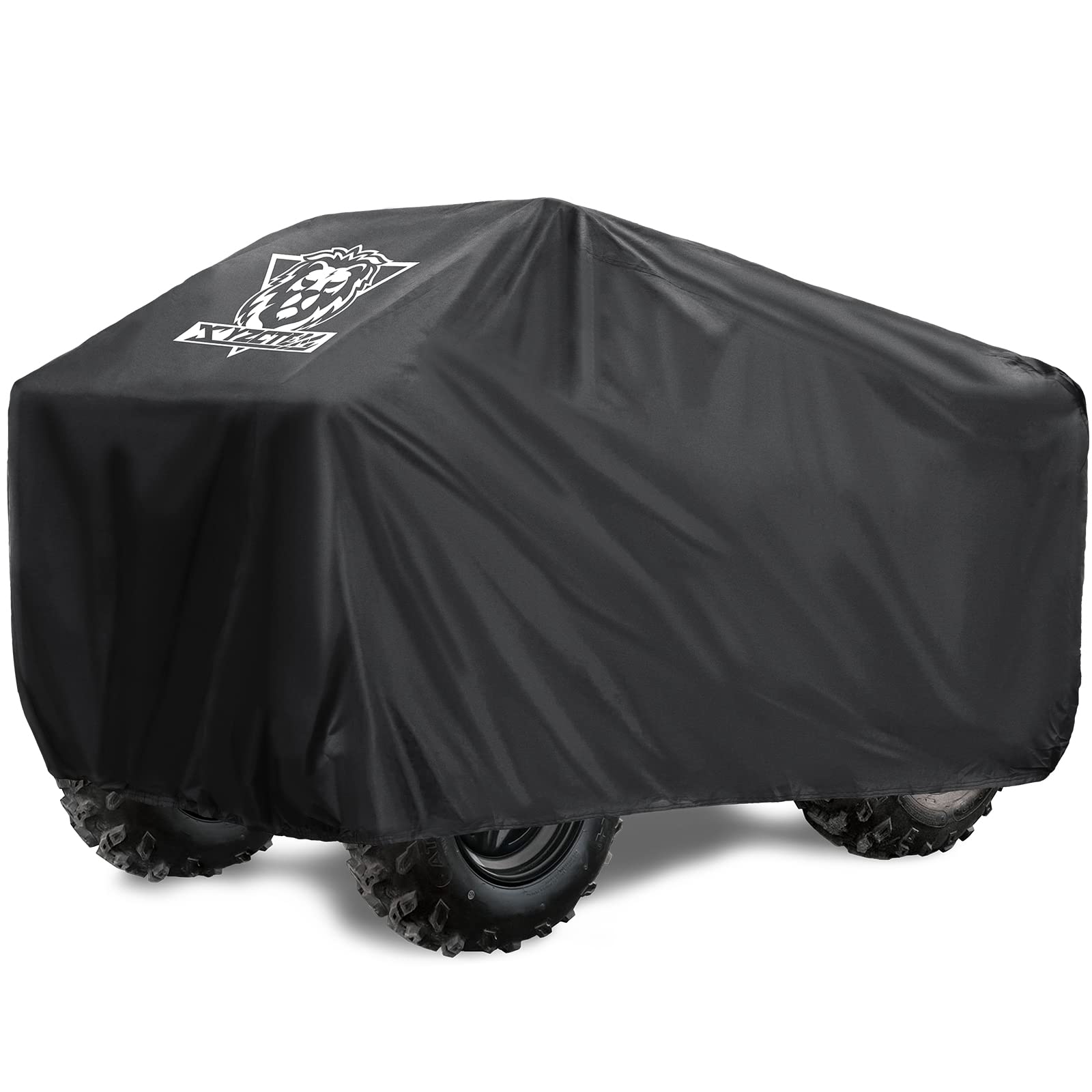 Xyzctem Waterproof Atv Cover, Heavy Duty Black Protects 4 Wheeler From Snow Rain Or Sun (Black, 88 Inch)