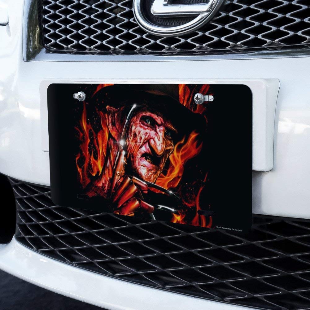 Graphics & More A Nightmare On Elm Street Freddy'S Fire Novelty Metal Vanity Tag License Plate