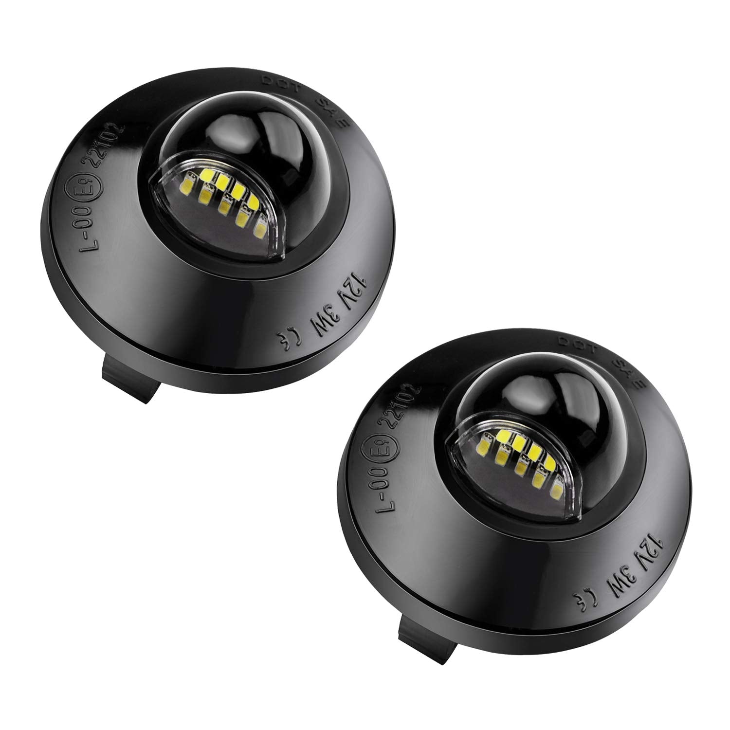 Lesauce Led License Plate Light Tag Lamp Assembly Replacement For Ford F-150 F-250 F-350 F-450 F-550 Superduty Ranger Pickup Tru