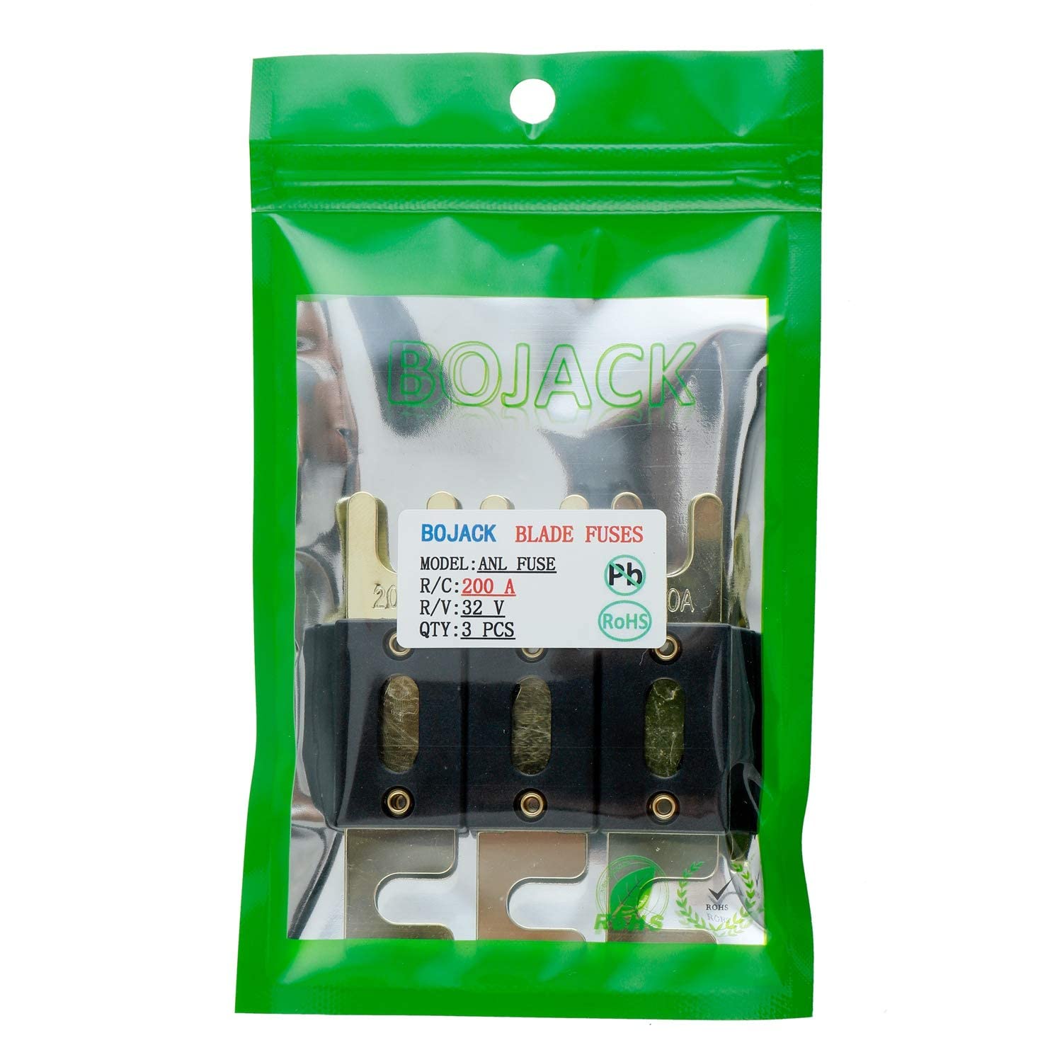 Bojack 200 Amp 32 Vdc Anl Blade Fuse For Car Audio And Video System (Pack Of 3)