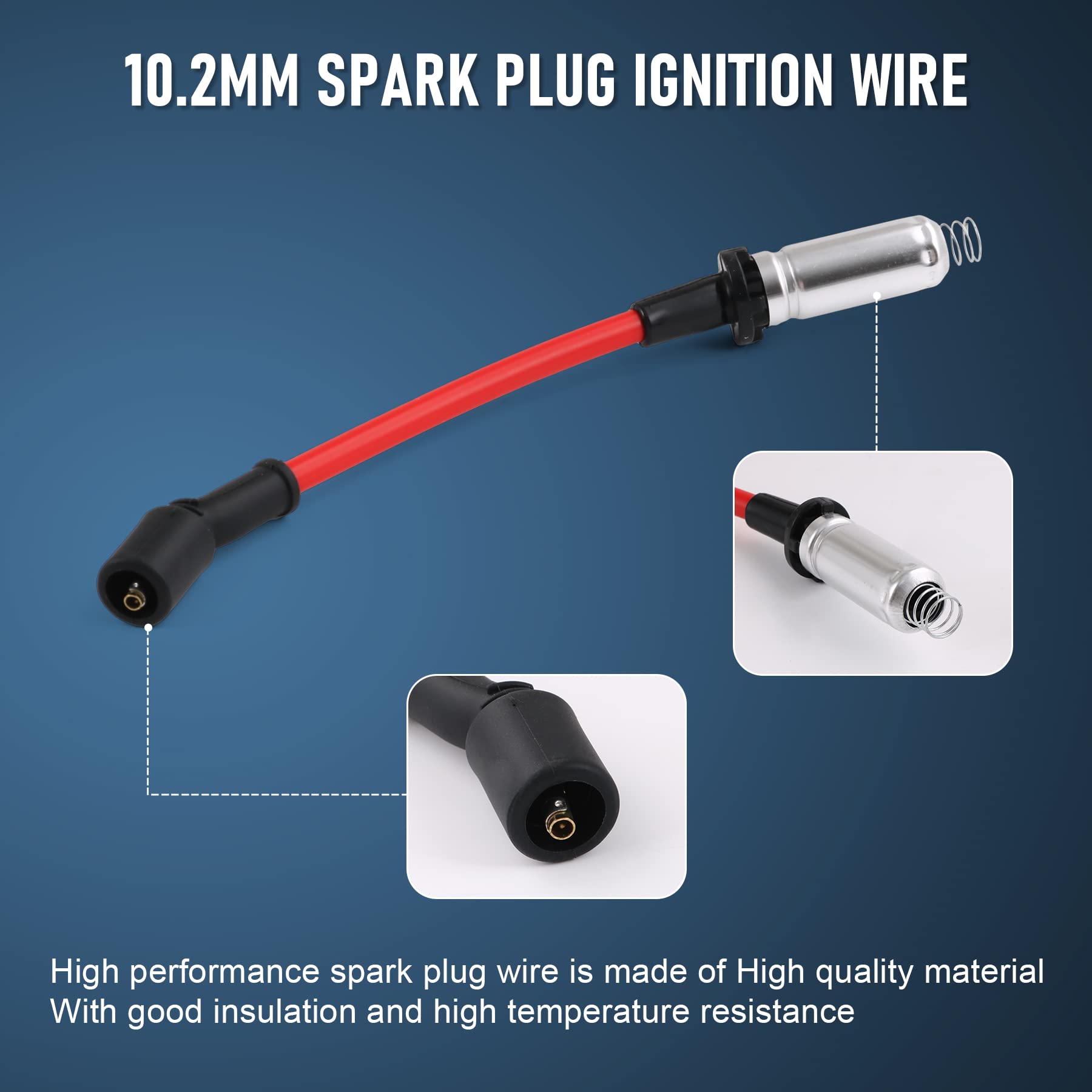 JDMSPEED High Performance Spark Plug Ignition Wire for 2000-2009 Chevy GMC V8 - Durable Silicone Construction