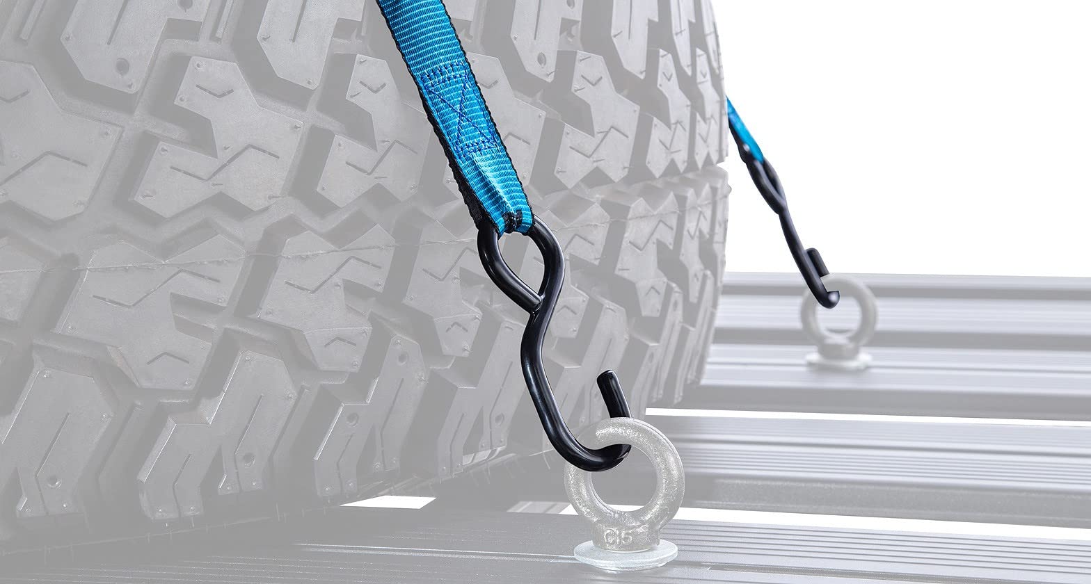 Rhino-Rack Spare Tire Strap, Stainless Steel Center Ring With 3 Straps, 2 Cam Buckles And Stainless Steel Ratcheting Tie Down Strap, Secure Your Spare Tire To Your Pioneer Platform (Rsws)