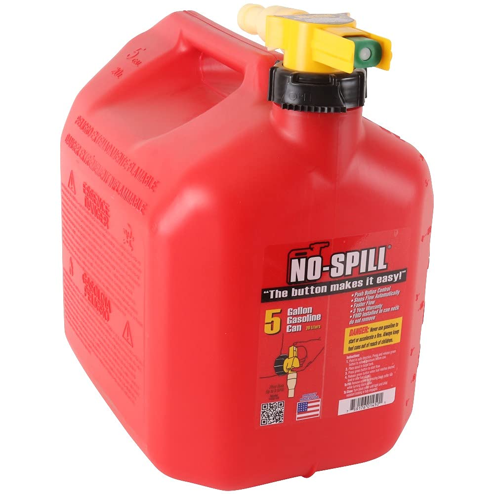 NoSpill 1450 5Gallon Poly Gas Can (CARB Compliant),Red