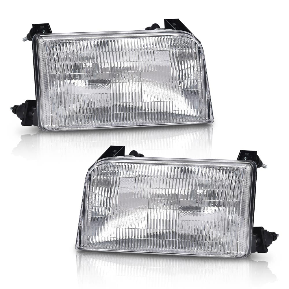 Cheda Headlight Compatible With 1992-1996 Ford F150/Fit 1995-1996 Bronco Xlt Sport/Fit 1992-1996 F250 Xl&1992 Bronco Xlt Nite Le