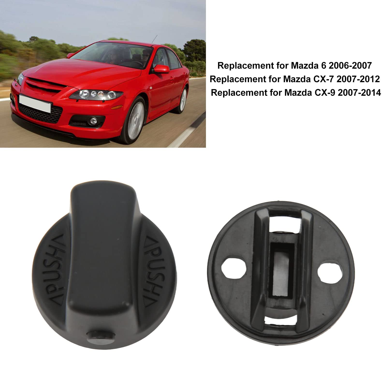 Ignition Start Stop Button Ignition Key Push Turn Knob D6Y1 76 142 Start Stop Switch Button Set Replacement For Mazda 6 Cx-7 Cx-9