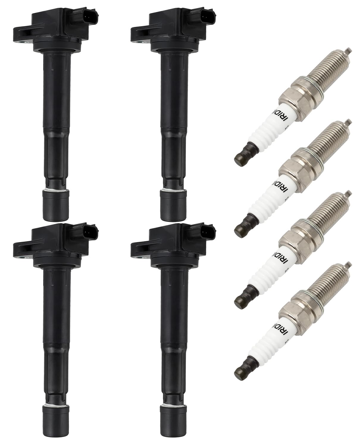 ECCPP coils packs 4 ignition coils with 4 iridium Spark Plugs,for Acura TSX 2009-2014 L4 2.4LGN10369,UF629