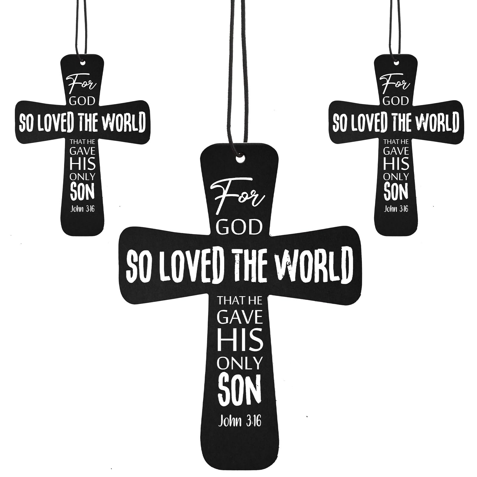 Fumete Christian Gifts for Father's Day Cross Car Air Fresheners Bulk Air Freshener Religious Fresh Scented Hanging Ornaments fo