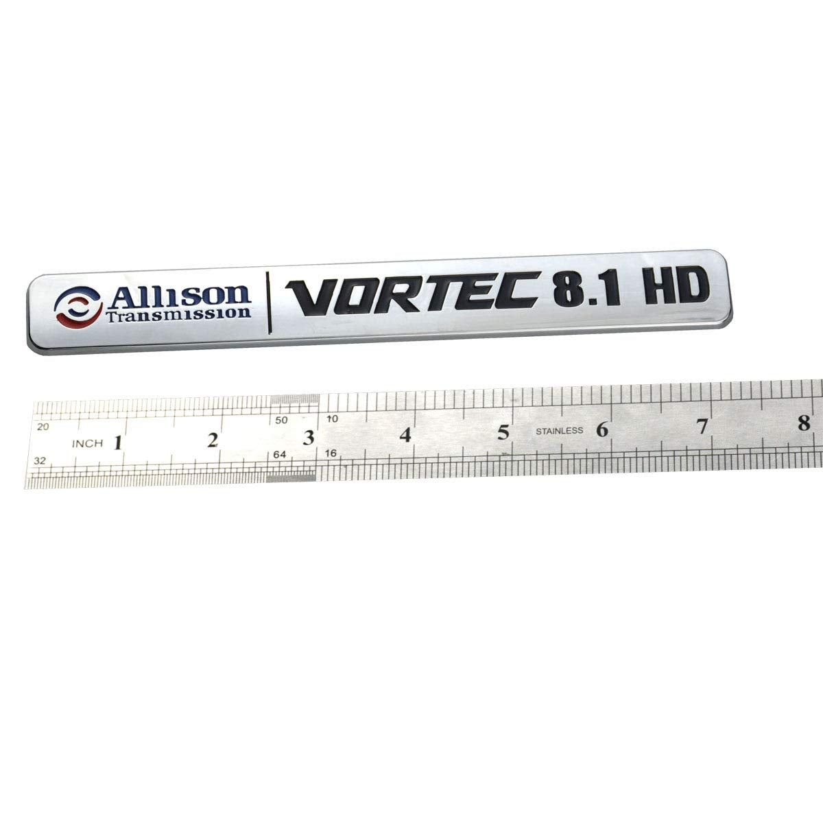 2 Pack Allison Transmission 8.1 Hd 8.1L Vortec Emblem Sticke Decals Badges Replacement For 2500Hd 3500Hd Gmc Silverado Sierra Tr