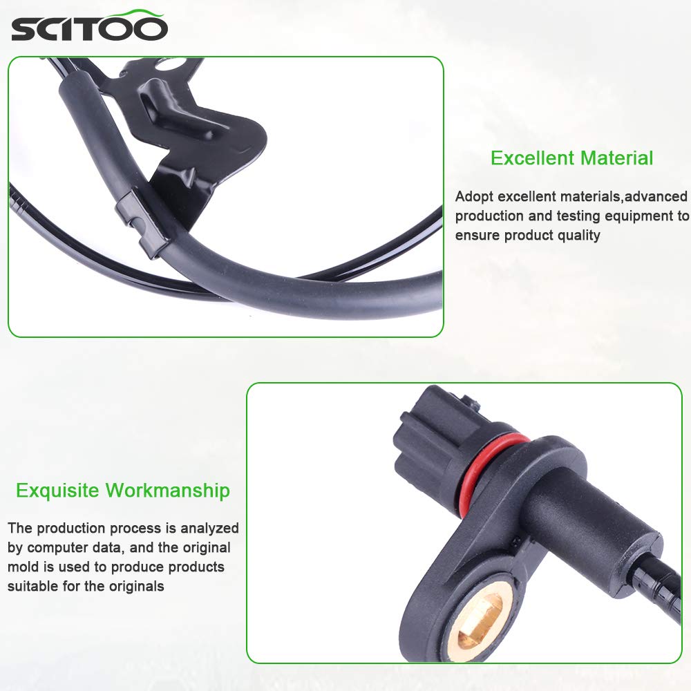 SCITOO 2 pcs Rear Left Right ABS Wheel Speed Sensors Fit for 2007 2008 2009 2010 for Mitsubishi Lancer,2007 2008 2009 2010 2011