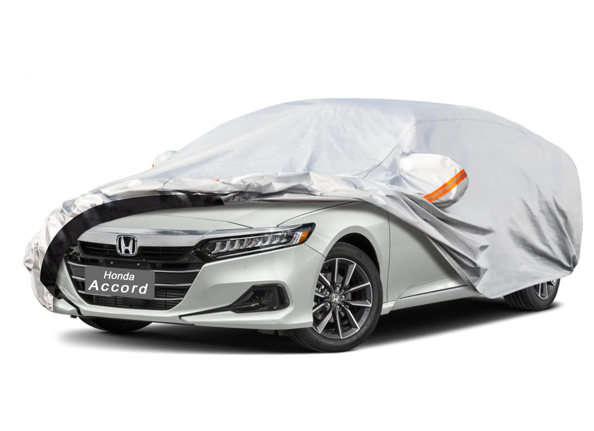 Gunhyi 6 Layers Car Cover Custom Fit Honda Accord (1990-2025) Waterproof All Weather, Heavy Duty Outdoor Snow Sun Rain Uv Protec