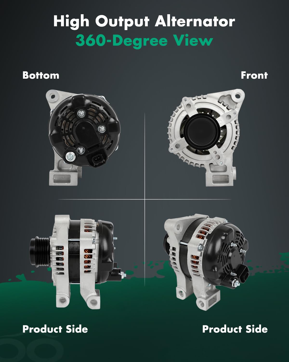 SCITOO Alternator Fit for Chevrolet Equinox 2013-2016 & for GMC for Terrain 2013-2016 & for Cadillac SRX 2013-2016, 3.6L - 12V 1