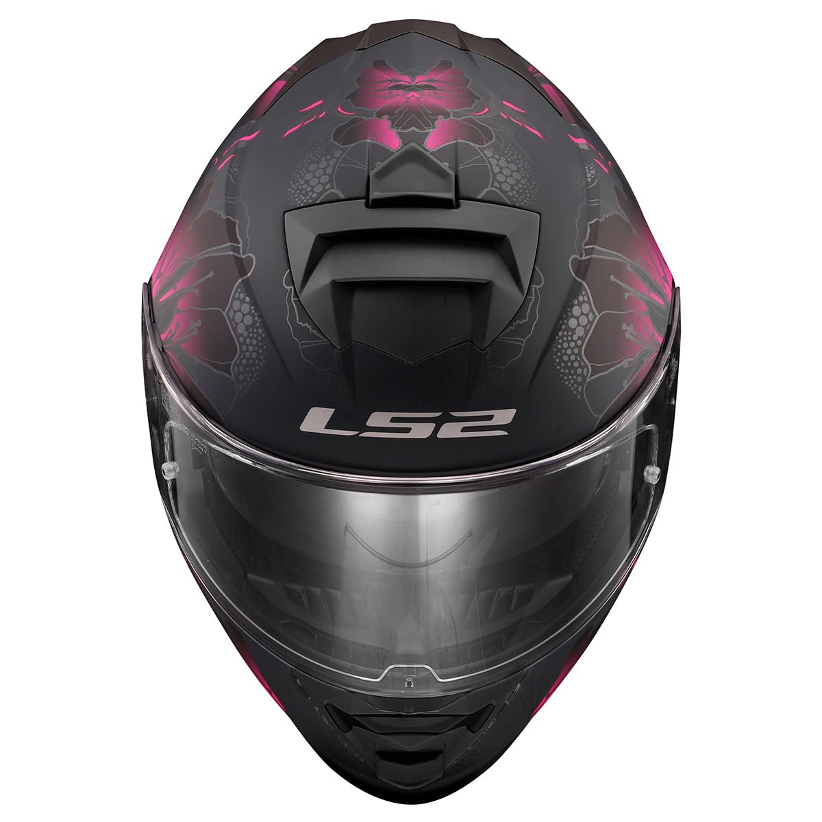 Ls2 Helmets Assault Full Face Motorcycle Helmet W/Sunshield (Burst Matte Black/Purple - Large)