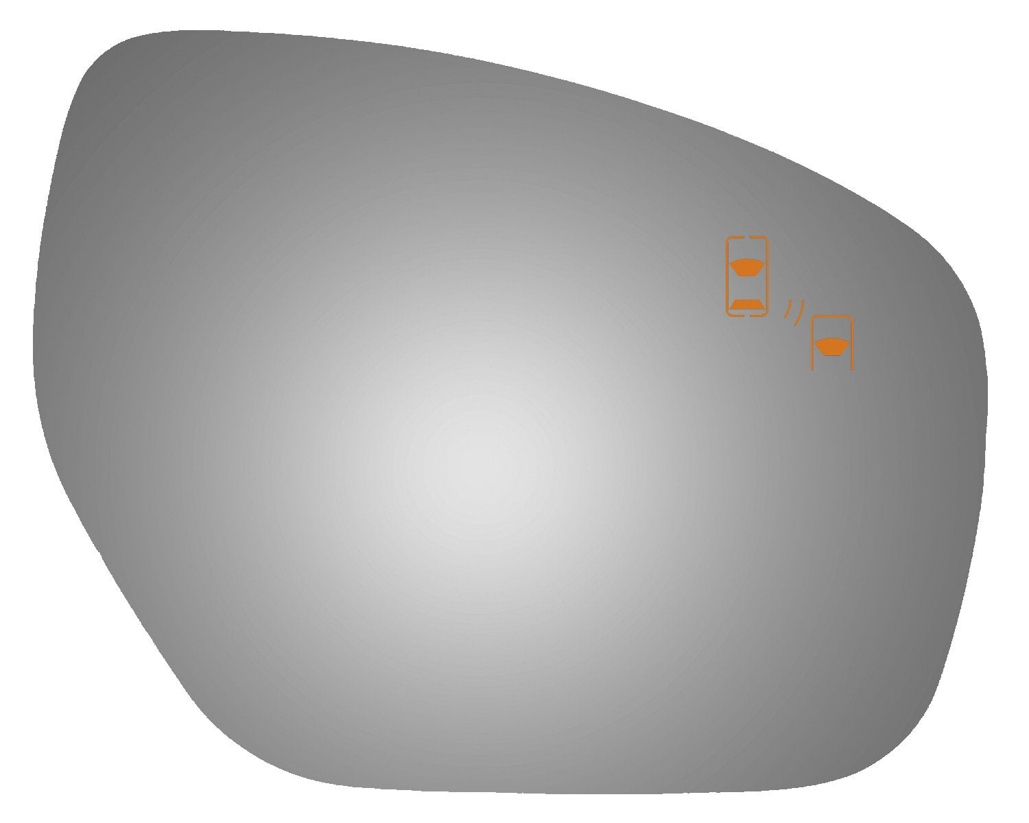 Burco 5430B Convex Passenger Side Power Replacement Mirror Glass With Lasered Holes To Use With Factory Blind Spot Detector For 