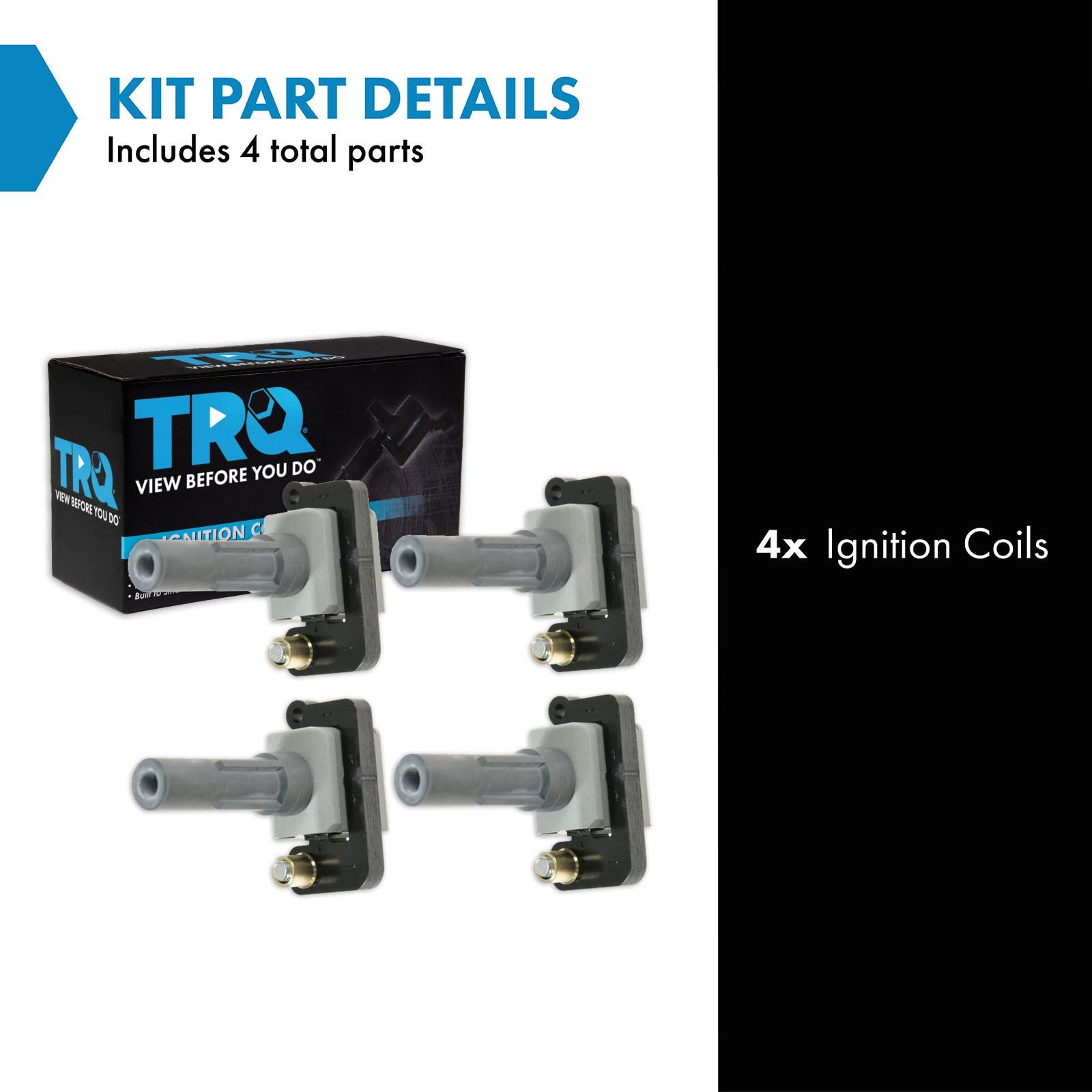 Trq Ignition Coil Set Compatible With 2006 Saab 9-2X 2004-2006 Subaru Baja 2004-2010 Forester Impreza 2005-2009 Legacy Outback
