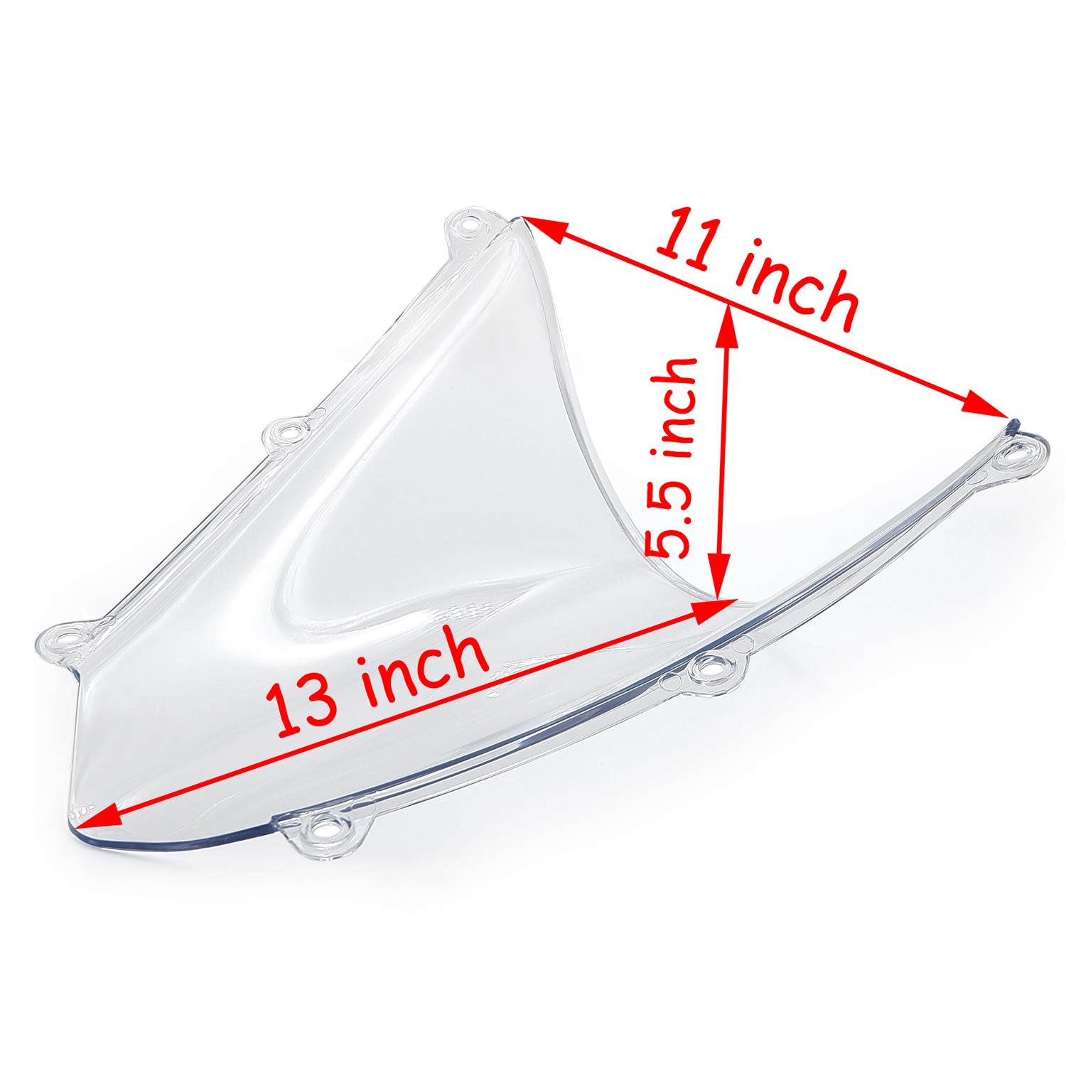 Httmt- Clear 1 Pc Double Bubble Windshield Windscreen For 2007-2011 Cbr 600Rr F5 [P/N: Cfp-1187-3-Cl]