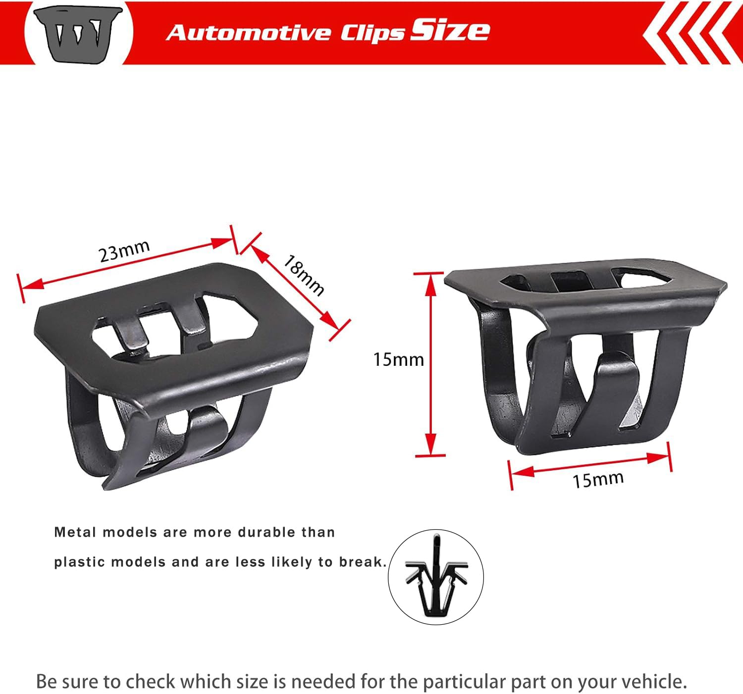 OTUAYAUTO 30PCS Metal Grill Clips, Replacement for Buick Cadillac Hummer GMC Oldsmobile Bumper Cover Front Grille Retainer Clips