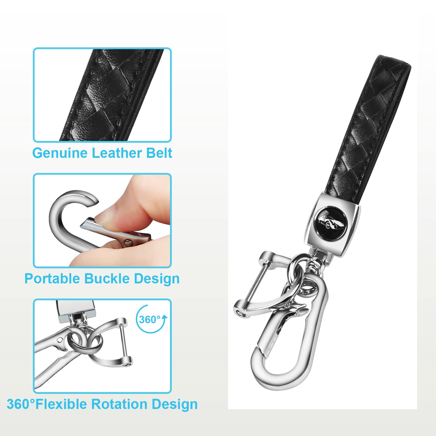 Qbuc For Toyota Key Fob Cover With Keychain Tpu Suitable For 2018-2022 Toyota Camry Rav4 Avalon C-Hr Corolla Highlander Gt86 (Style 1-Silver)