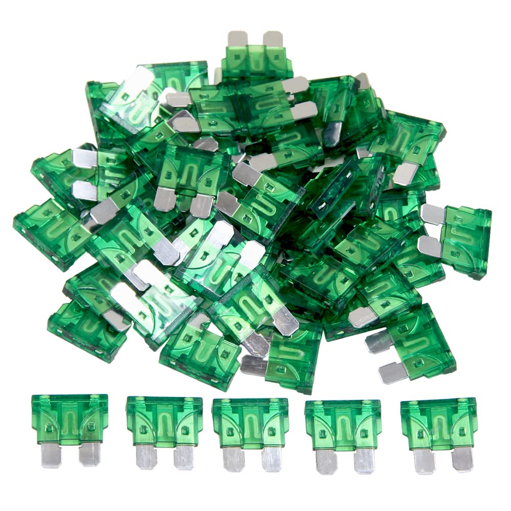 (55 Pcs) 30 Amp Standard Blade Fuse, 30A Automotive Fuse For Car Truck