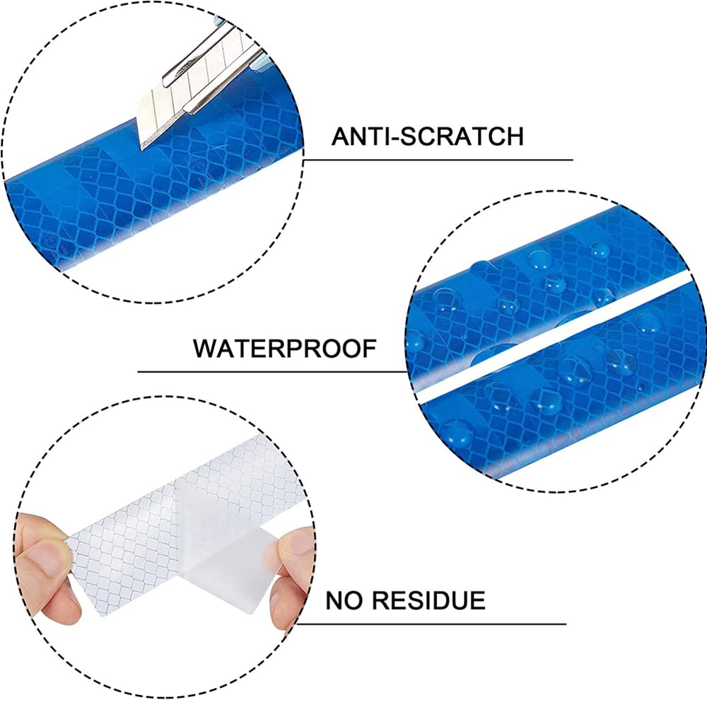 JINYUNDUOSP Car Bumper Warning Stickers 36 ''Strong Reflective Striped Stickers, Waterproof self-Adhesive car Trunk Visible at N