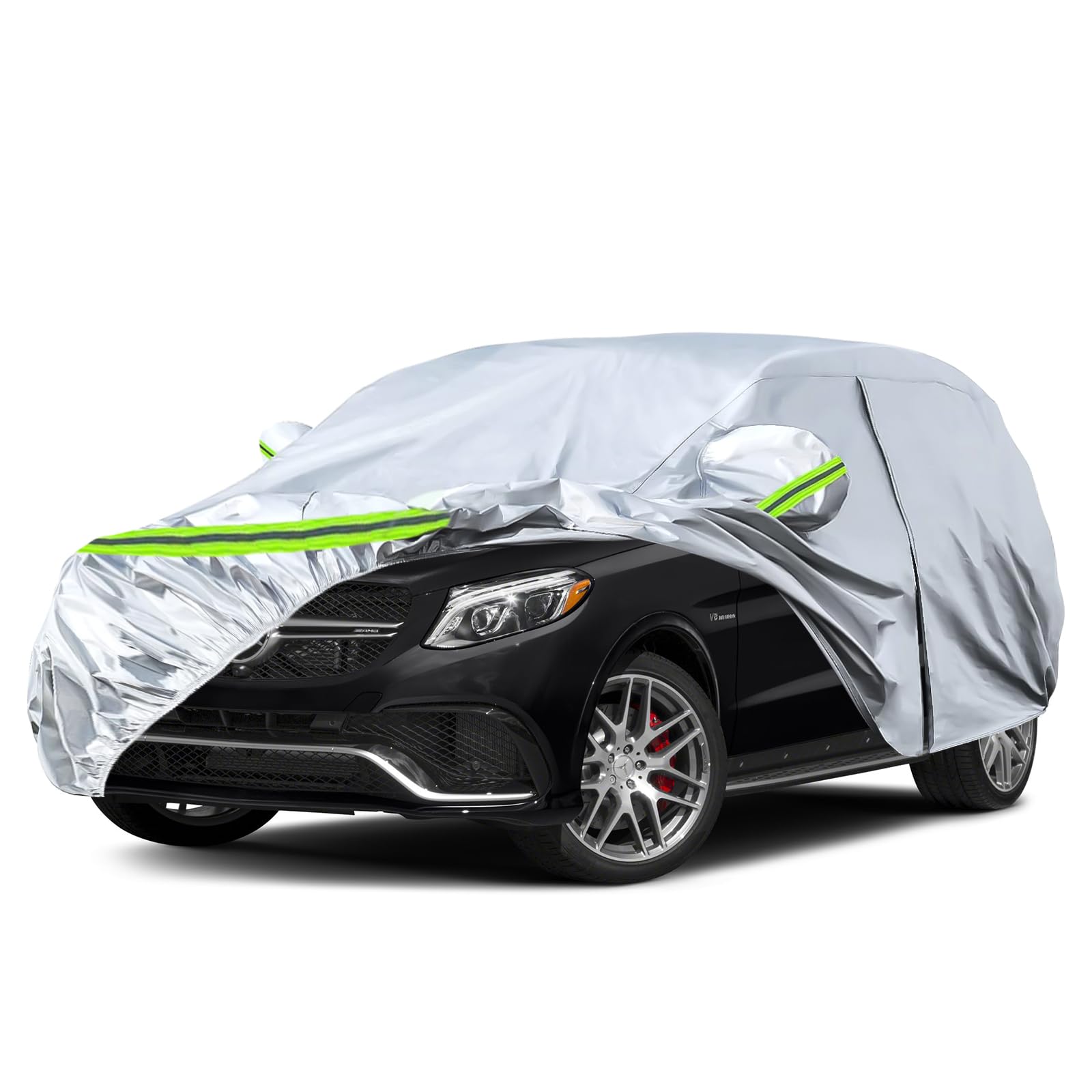 Waterproof Car Covers Replace For 2006-2025 Mercedes Benz Ml/Gle Class 280 300 320 350, 6 Layers Silver All Weather Car Cover Wi