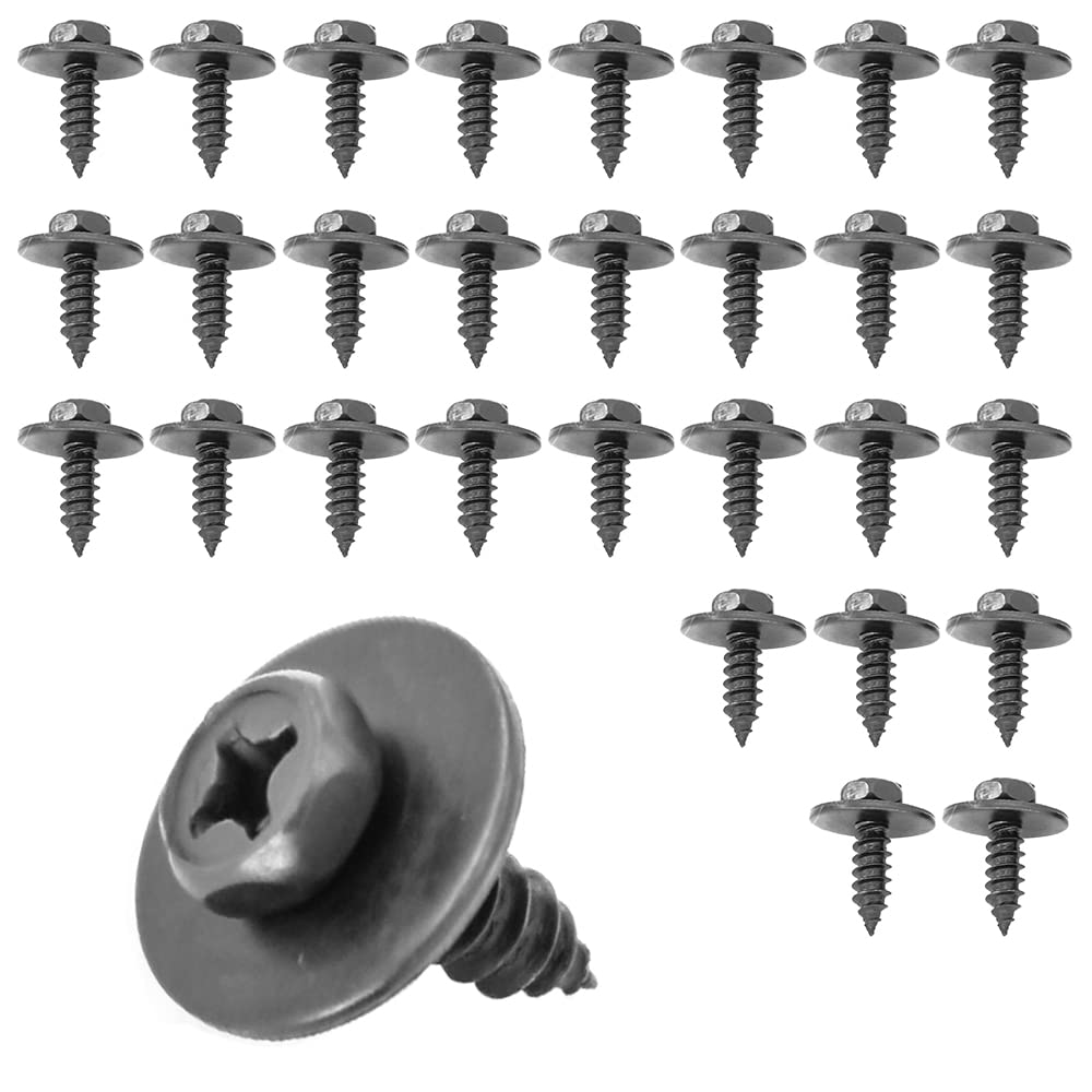 Mean Mug Auto 71315-98202A 30X M6.3-1.81 X 20Mm (#14 X 25/32'') Indented Hex Tapping Bolt With 20Mm Washer Replaces Oem 11503412