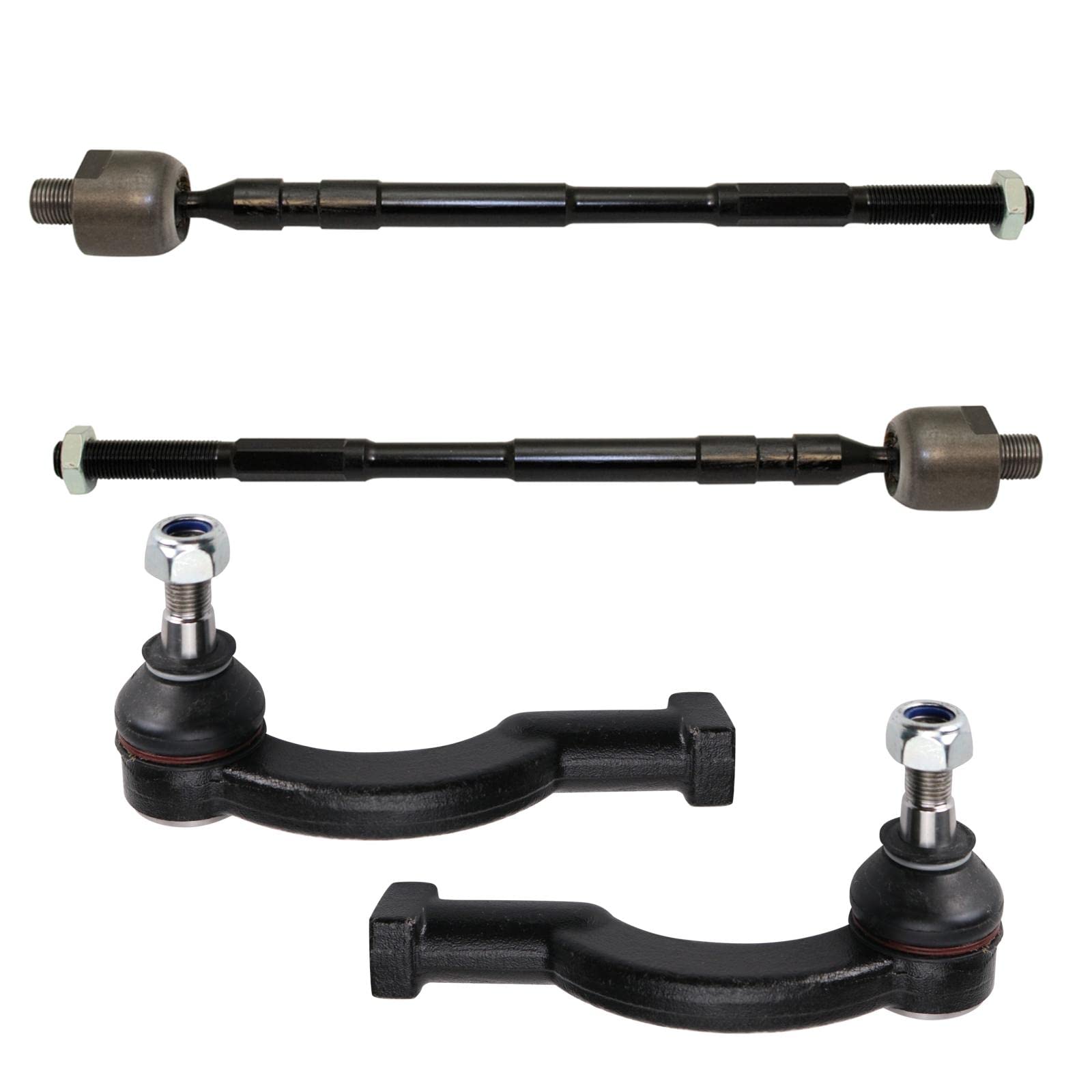 Trq Front Inner And Outer Tie Rod Set Compatible With 2015-2019 Subaru Legacy Outback