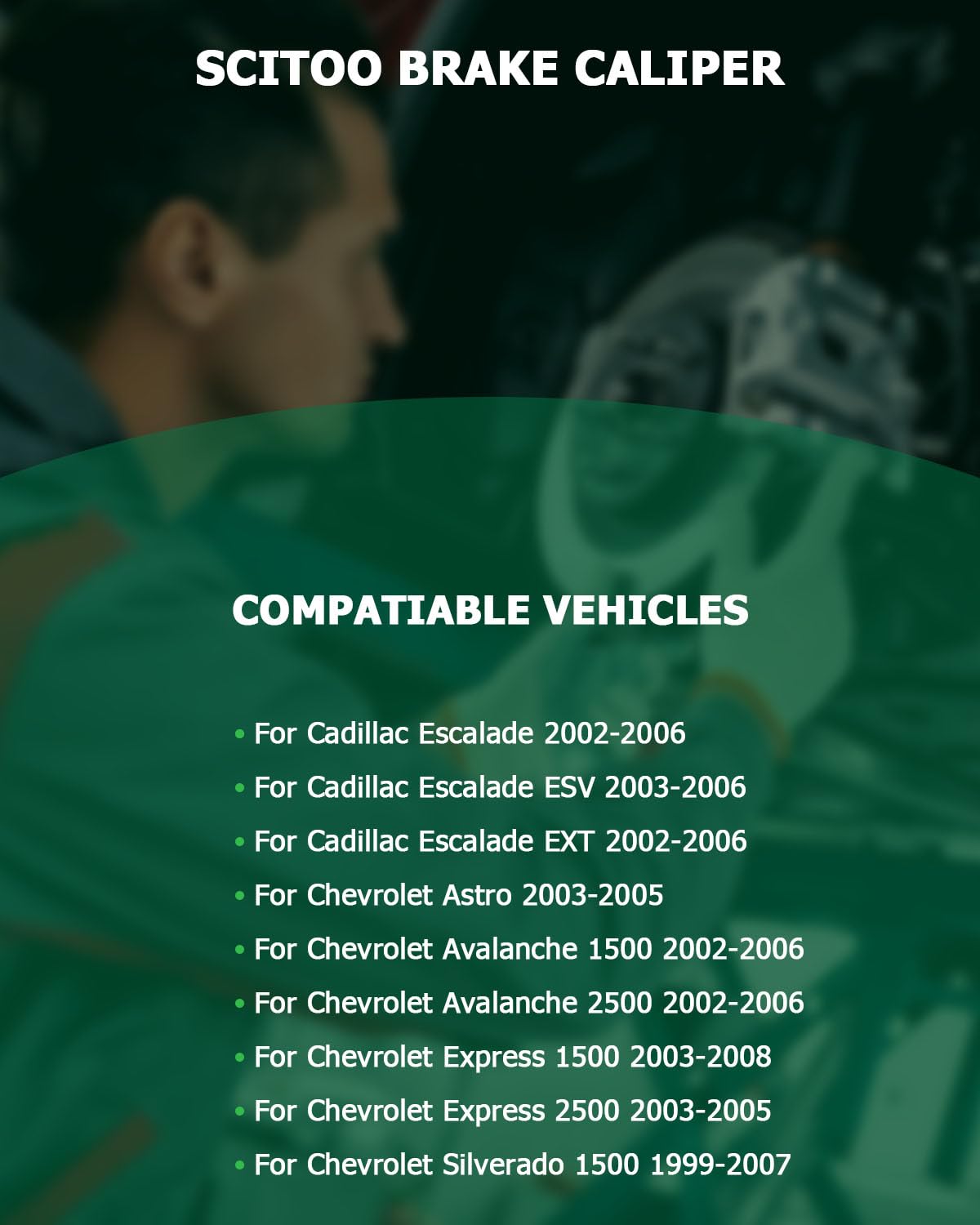 Scitoo Front Right/Rear Left Brake Caliper With Bracket 18-B4728 Compatible For Cadillac For Escalade 2002-2006,For Cadillac For