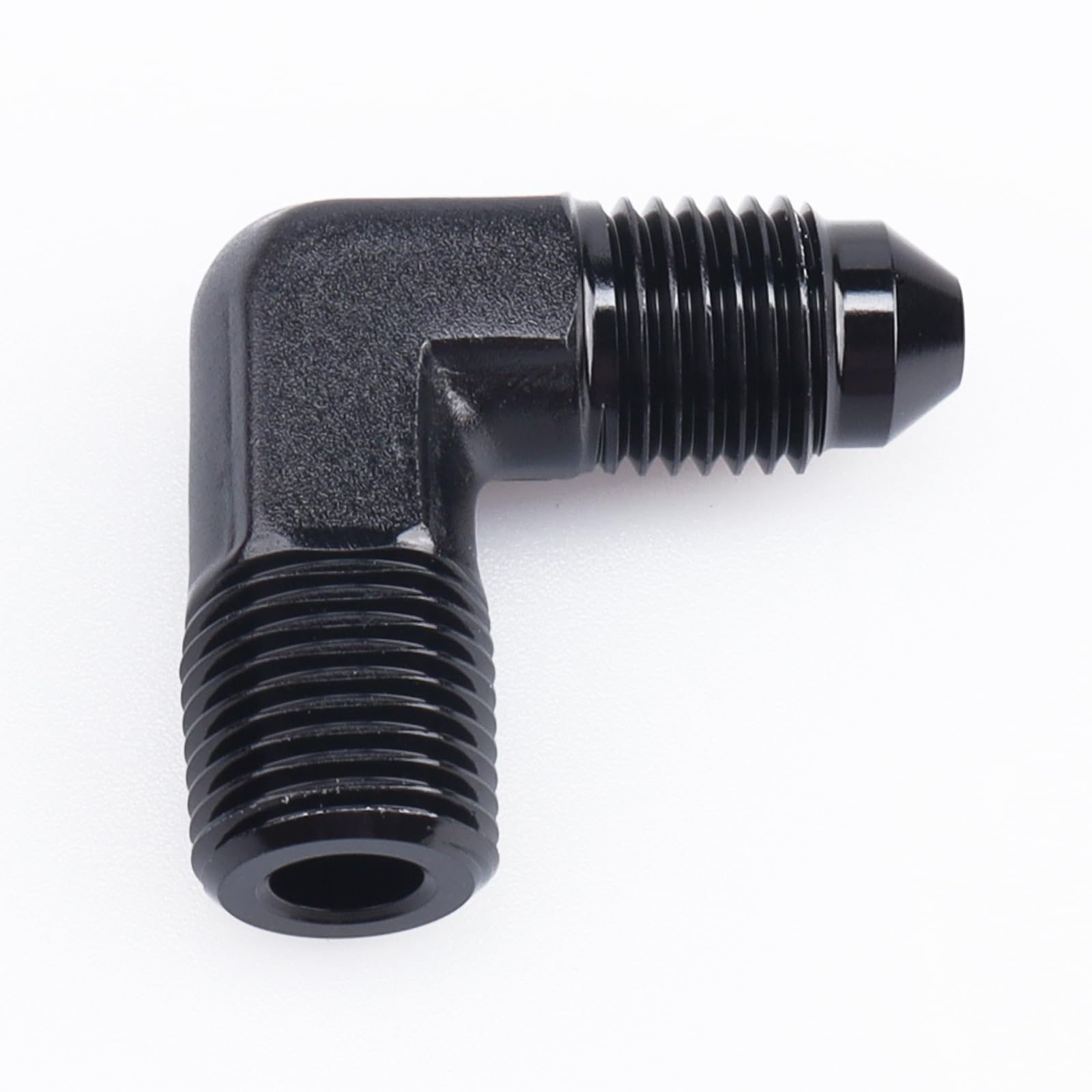 Ac Performance 90 Degree Elbow -4 An Male To 1/4'' Npt Male Fitting Adapter Connector Aluminum Black