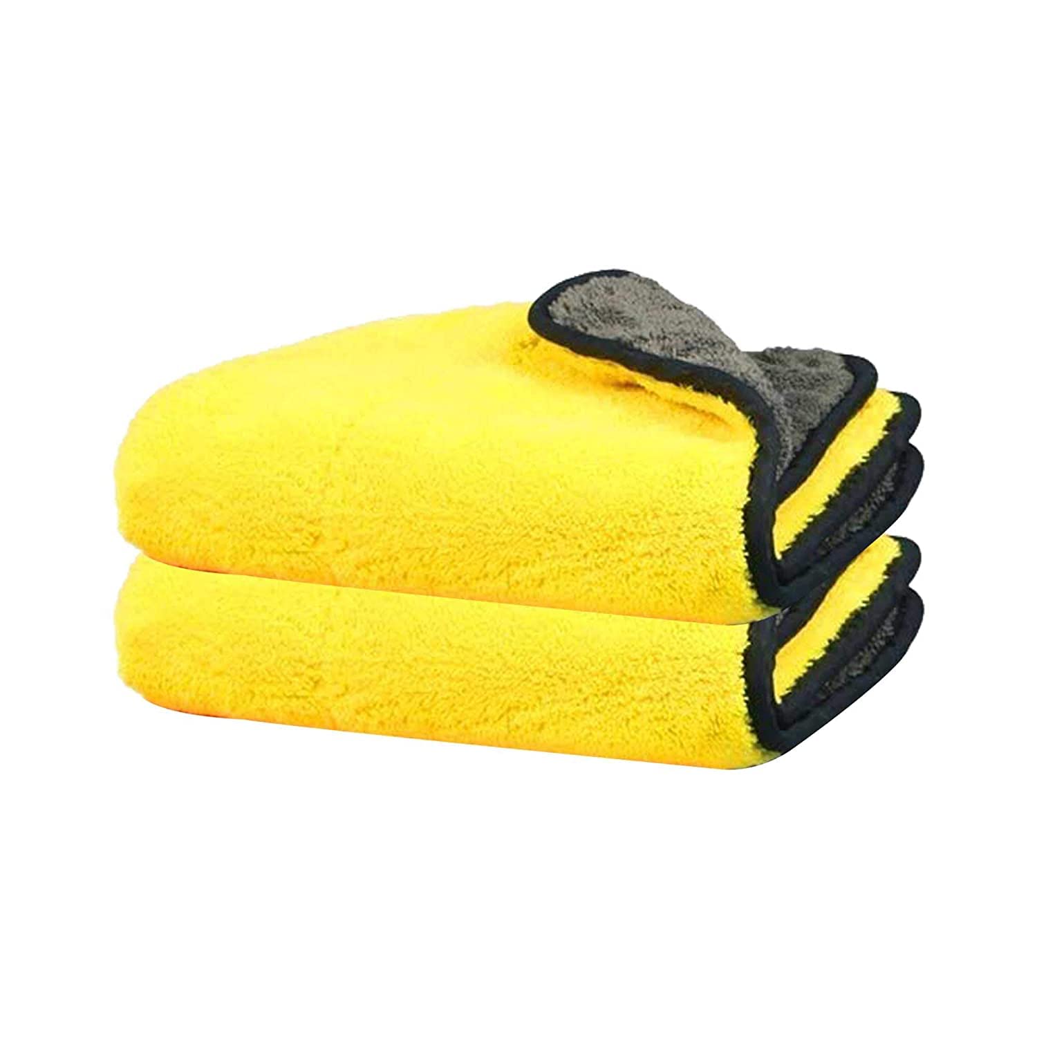 Hoodinter Microfiber Cleaning Cloth Combo 40x60CM Soft 500 GSM for Car Cleaning Detailing and Polishing for Interior Exterior an