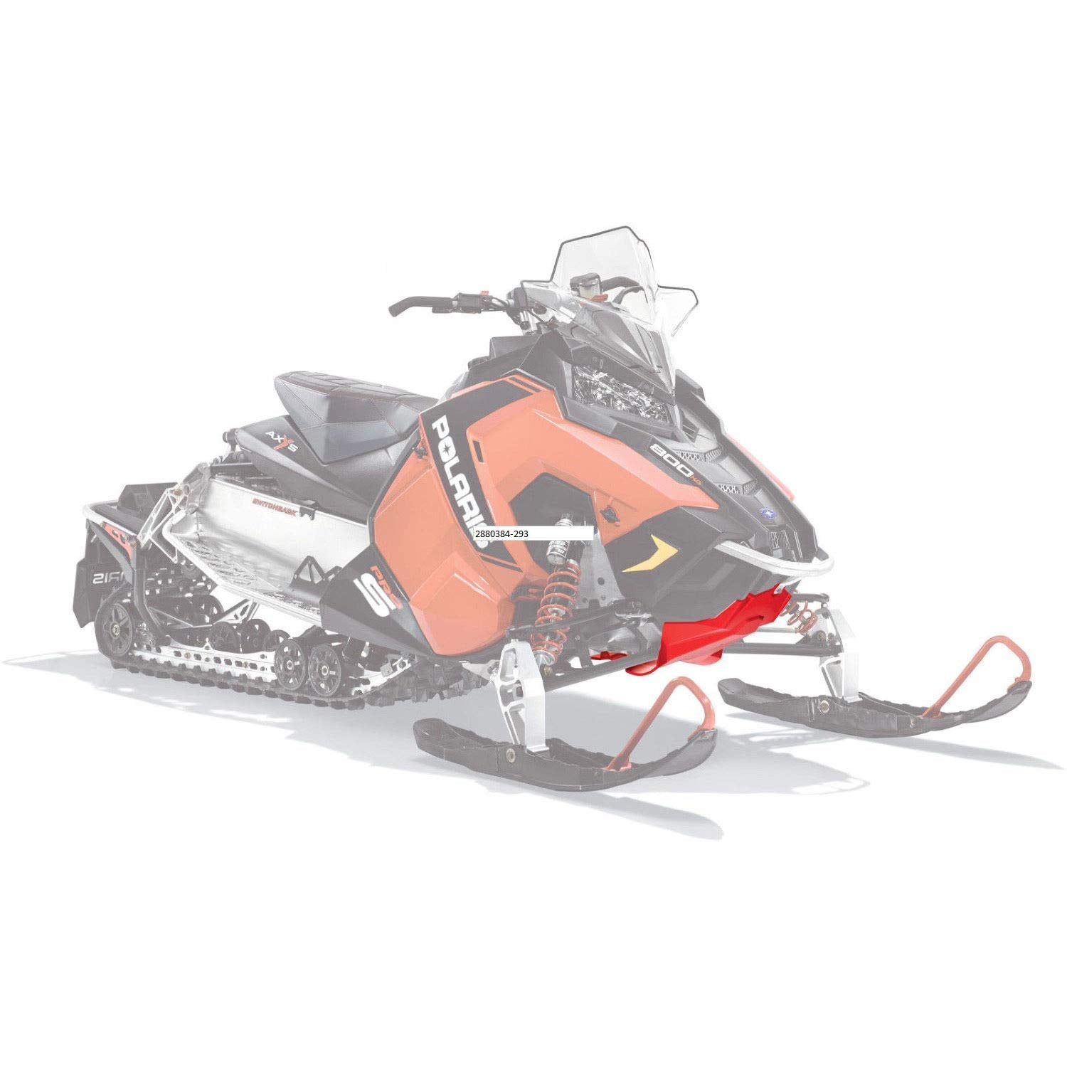 Polaris 2880384-293 Red Extreme Skid Plate Axys Rush Switchback Titan RMK Snowmobile OEM