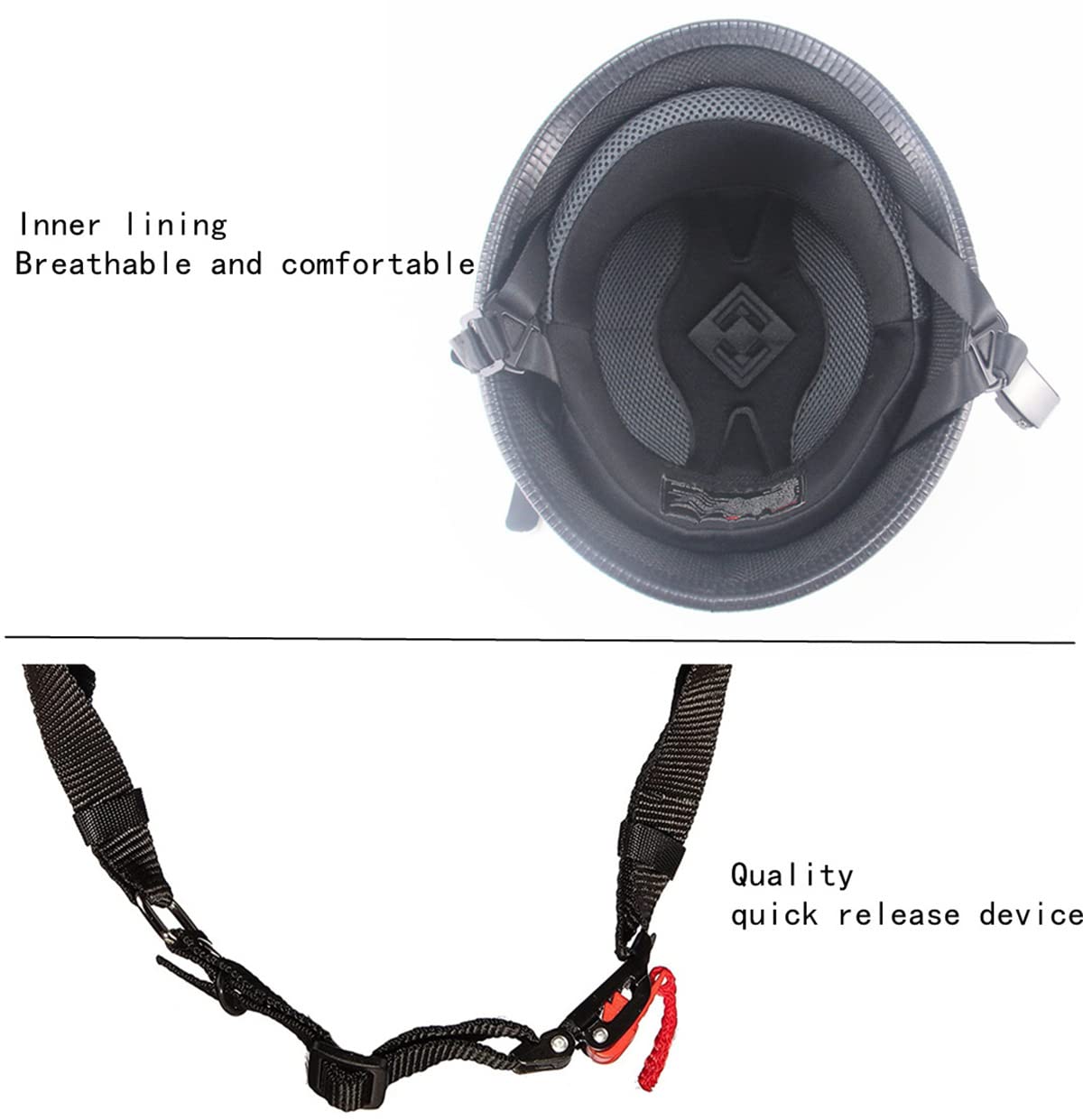 German Style Motorcycle Helmet,Adult Half Helmet Open Face Dot Approved, Motorcycle Cruiser Scooter Cool Helmet (Xx-Large, Brigh