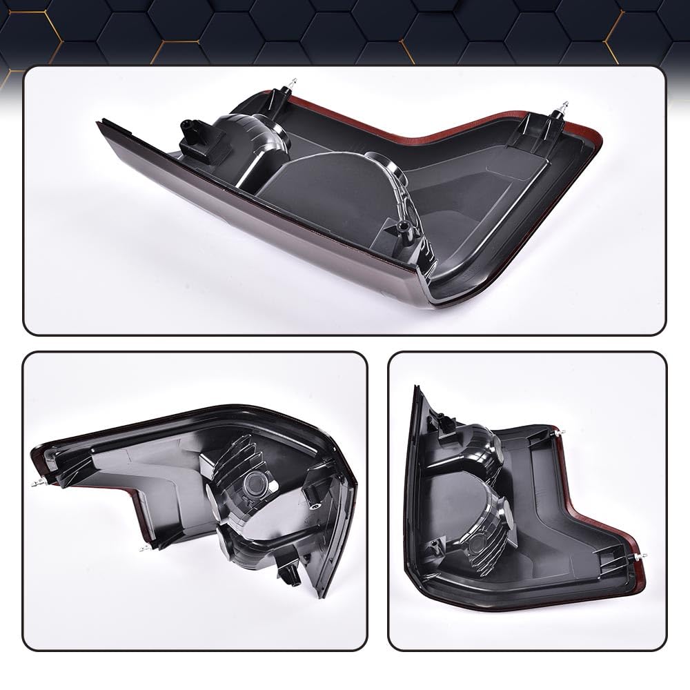 Pit66 Tail Lights Compatible With Ford F150 2015-2017 Smoky Lens Rear Lights Brake Lamps Drive & Passenger Side ?Fl3Z13405A-Pfm,