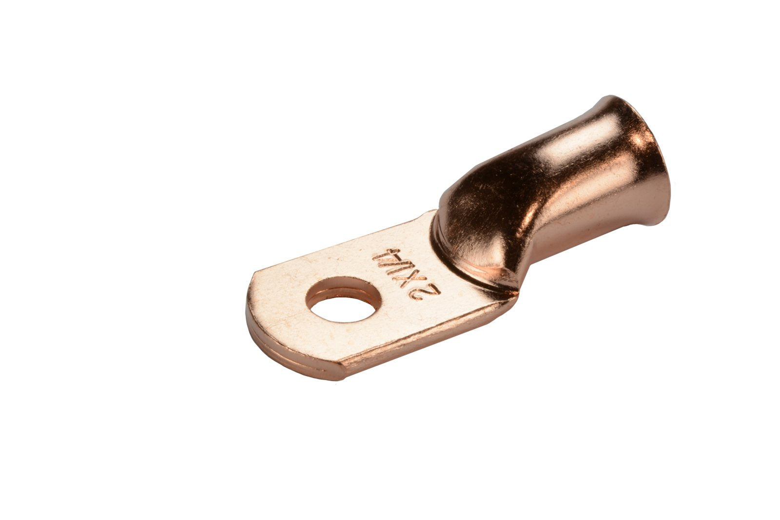 Temco 100 Pack Bare Copper Welding Battery Cable Ends, Lugs Terminal 2 Awg 1/4'' Hole (6 Awg To 1/0 Awg Options Available)