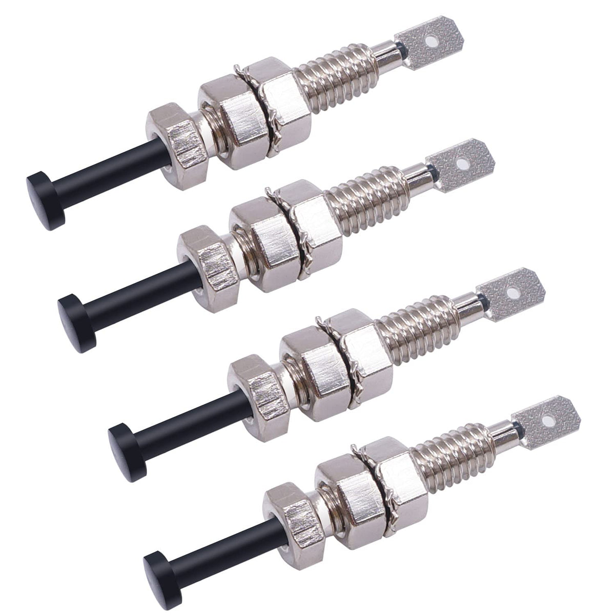 Weideer 4Pcs 12V Door Pin Switch Momentary Universal Adjustable Car Bonnet Alarm Light Hood Switch K-025-I
