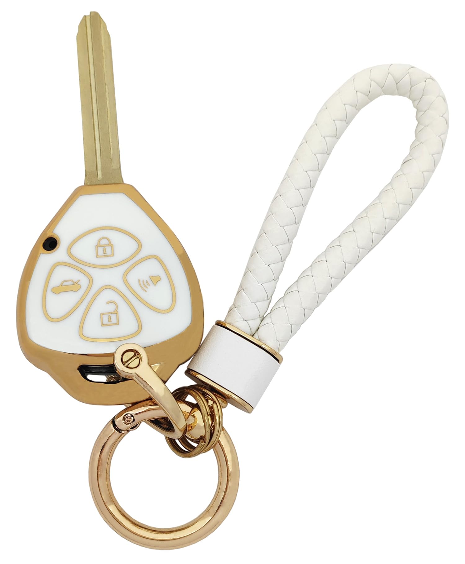 Arruweer Key Fob Cover For Toyota Soft Tpu Key Fob Case Holder Protector Compatiable With Toyota Camry Avalon Corolla Venza Acce