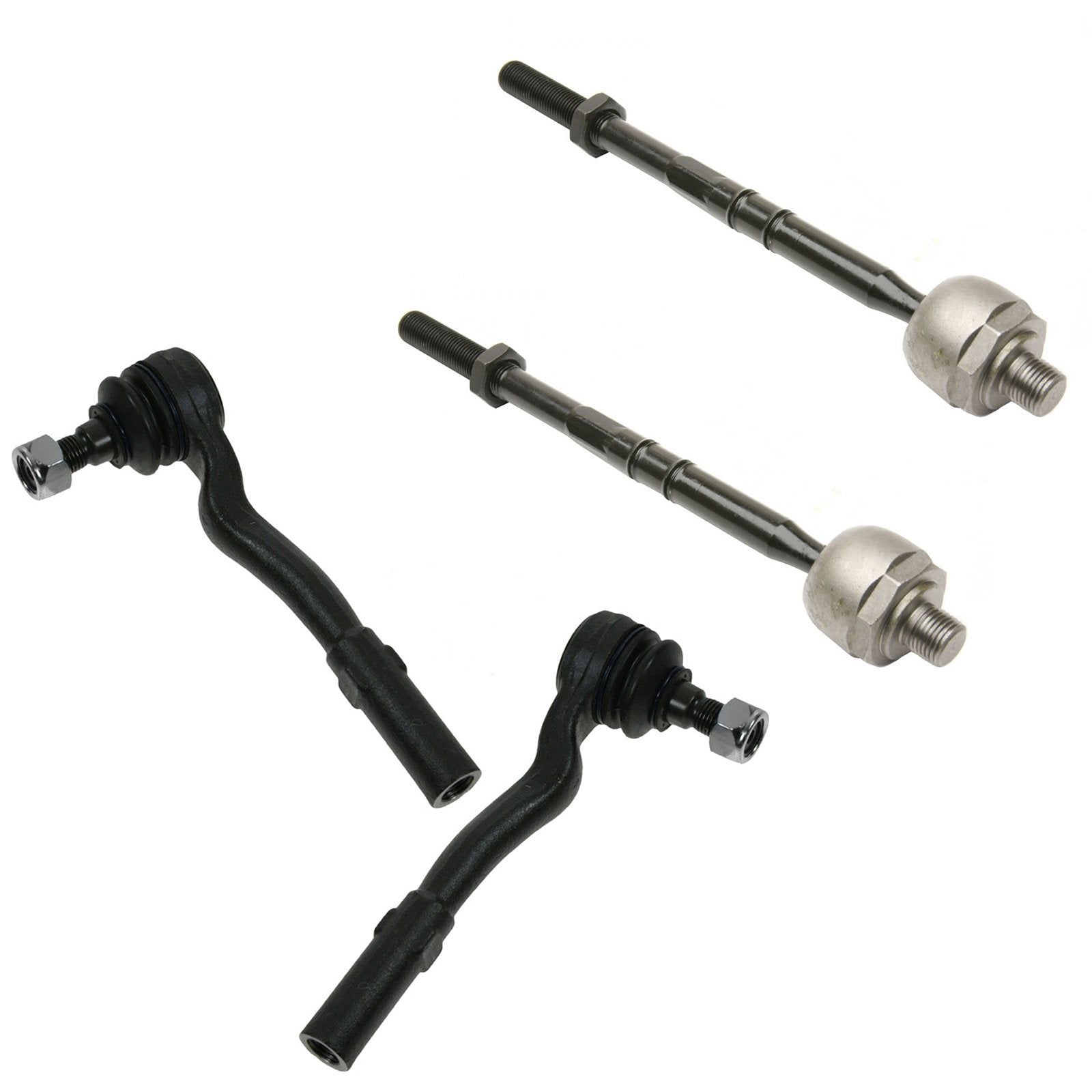 Trq Front Inner & Outer Tie Rod End Kit Set Of 4 For Mercedes Benz