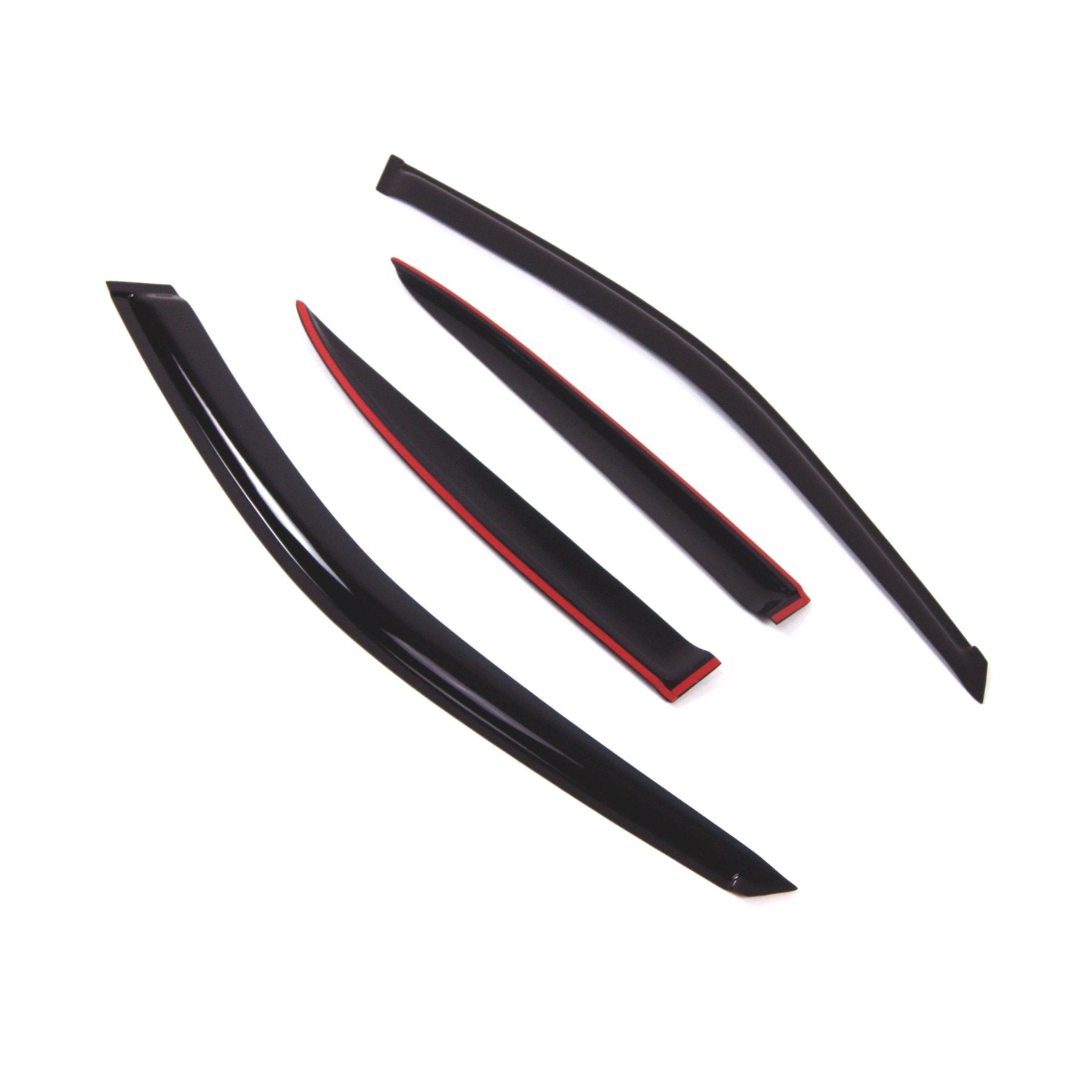 Tuningpros Outside Mount Window Vent Visors Rain Guards Compatible With Honda Civic Sedan 2001-2005 | Side Window Wind Deflector