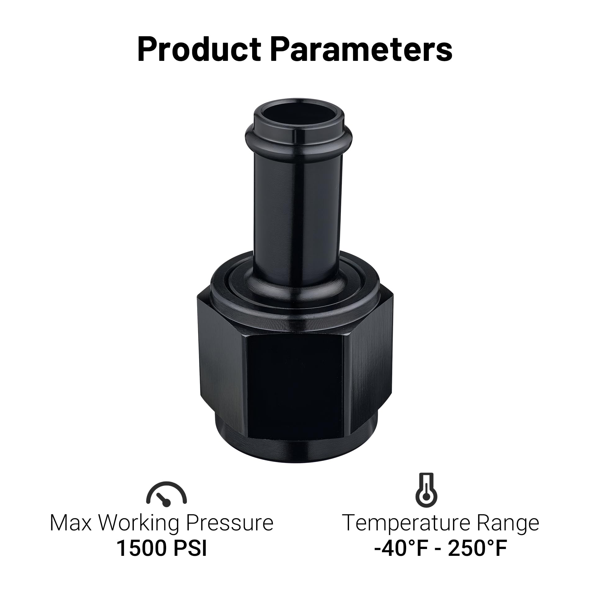EVIL ENERGY 10AN Female to 1/2'' Barb Hose Fitting Straight Swivel 2PCS