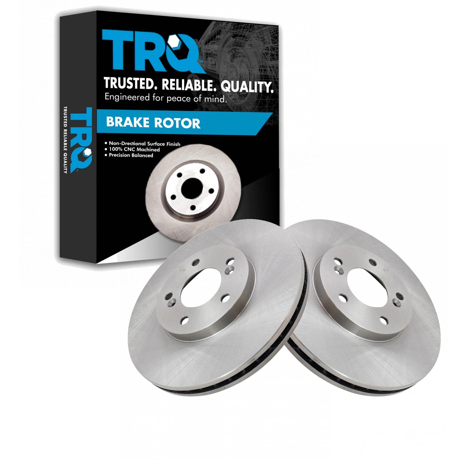 Trq Front Brake Rotors Set Vented Compatible With 1999-2004 Acura Rl