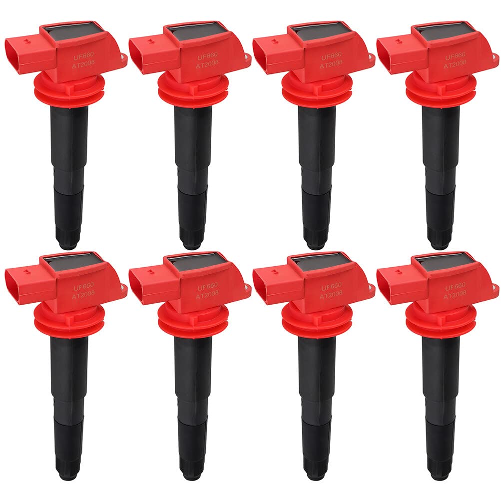 ECCPP ignition coils Pack of 8 UF660,coils packs,for Porsche Cayenne 2008-2018,Panamera 2010-2016,3.6L 4.8L,UF660,COP578