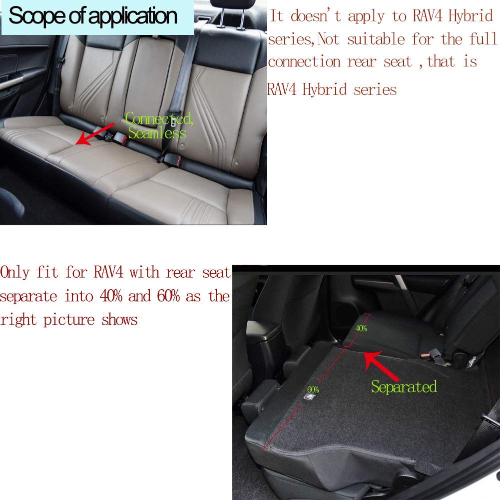 EKR Custom Fit RAV4 Car Seat Covers for Select Toyota RAV4 LE 2013 2014 2015 2016 2017 2018 (NOT for Hybrid) - Full Set, Leather